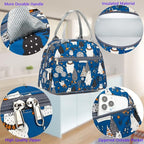 FlowFly Insulated Lunch Cooler Bag - Tote Bag Organizer for Women/Men, Owl