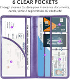 CoBak Car Registration and Insurance Holder - Vehicle Glove Box Car Organizer,Auto Truck Comparment Accessories Case with Magnetic Closure for Driver License,Cards