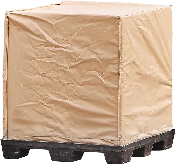 Transhield | Square Universal Outdoor Pallet Cover | Use w/ Pallets, AC Units, Generators, Patio Furniture | Waterproof & Heavy Duty (60"x60"x80")