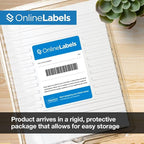 Removable Sticker Paper, White Matte, 250 Sheets, 8.5 x 11 Full Sheet Label, Inkjet or Laser Printer, Online Labels