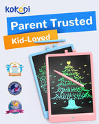 KOKODI LCD Writing Tablet,Gifts for 3 Years Old Boys and Girls,10 Inch Colorful Doodle Board Drawing Tablet, Erasable Reusable Electronic Drawing Pads, Educational and Learning Toy for Kids