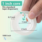 OWLKELA 24 Rolls Transparent Tape Refills, Clear Tape, All-Purpose Transparent Glossy Tape for Office, Home, School