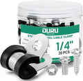 20PCS 1/4 Inch Cable Clamps with 45PCS Screws Assortment Kit 304 Stainless Steel Rubber Cushioned Insulated Cable Clamp, Automotive Wire Pipe Clamps(6mm)