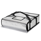 Pizza Bags for Delivery 22" X 22" X 5" - Moisture-Free, Professional Thermal Pizza Warmer, Heavy-Duty Food Carrier, Suitable for Restaurants,Picnic Uber Eats & Door Dash（Silver）