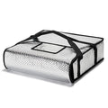 Pizza Bags for Delivery 18" X 18" X 5" - Moisture-Free, Professional Thermal Pizza Warmer, Heavy-Duty Food Carrier, Suitable for Restaurants,Picnic Uber Eats & Door Dash（ Silver）