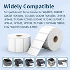Tacnology 24 Rolls 2" X 1" Direct Thermal Labels - Perforated Barcode Replacement Labels - Compatible with Rollo & Zebra Desktop Printers - FBA Adhesive Address Shipping Labels- 1300 Labels/Roll