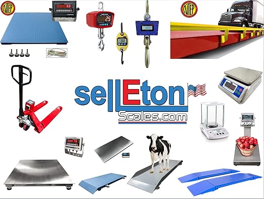 SellEton Non-NTEP Floor Scales, Accurate Pallet Scales with Smart Digital Indicator for Warehouse Shipping and Heavy Duty Industrial Weighing (84"x84", 5000 lb x 1 lb)