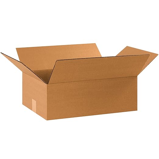 TAPE LOGIC 17 1/4 x 11 1/4 x 5 Corrugated Cardboard Boxes, Flat 17.25"L x 11.25"W x 5"H, Pack of 25 | Shipping, Packaging, Moving, Storage Box for Home or Business, Strong Wholesale Bulk Boxes
