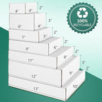 Eupako 11x8x2" White Shipping Boxes Corrugated Box Mailers 20 Pack Cardboard Shipping Boxes for Small Business, Mailing
