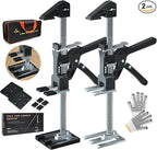 Labor Saving Arm Jack 2 Pack,15.5 Inch Stainless Steel Furniture Lifts with Handbag,Hand Furniture Jack Lift Tool for Installing Cabinets,Flooring&Windows,Load 660LBS