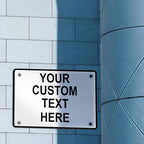 Aluminum Weatherproof Metal Sign Multiple Sizes Custom Personalized Text Here White Black Traffic Regulation Horizontal Street Signs 14x10Inches