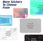 100 Custom Vinyl Stickers - Upload Your own Image, Text, Design, Logo - Personalized Logo Labels for Handmade, Packaging, Bottle, Jars, Candle, Brand Stickers (Rose, 3x2)