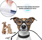1/4" x100ft Split Sleeve Wire Loom Tubing - Cat-Proof Cord Protector for USB, Power, Audio/Video Cables | Chew-Resistant Sleeving, Easy Install, White