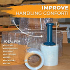 WOD SFD5 Industrial Mini Hand Stretch Wrap Film Plastic Dispenser - Used for Storage Moving, Pallet Wrap, Packaging, Wrapping: Fits 3 in Core (Pack of 1)