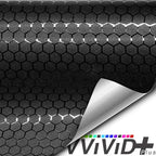 VViViD+ Honeycomb Matte Black Medium Pattern Car Wrap Vinyl (3ft x 5ft)