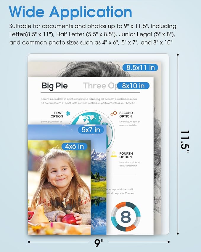 KTRIO 5 MIL Laminating Sheets, Hold 8.5 x 11 Inches, 300 Pack Thermal Laminating Pouches, 9 x 11.5 Laminate Sheets for Laminator, Clear Lamination Sheet Paper, Letter Size, Office School Home Supplies
