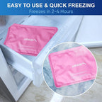 APEXUP Gel Ice Packs for Injuries Reusable, Flexible Double Sided Cold Packs for Injuries, Ice Pack for Knee, Shoulder, Back, Hip, Leg, Arm (Pink, S, 2PK)