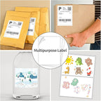 Coopaty Half Sheet Shipping Labels 8.5" x 5.5" Sticker Labels for Laser & Ink Jet Printers, 2 Per Page Self Adhesive Mailing Labels for Packages (2000 Labels)