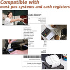(10 Rolls) 2 1/4 x 85 Thermal Receipt Paper Rolls, POS Cash Register Paper Rolls, BPA Free 2.25x85ft Long Per Thermal Paper Receipt