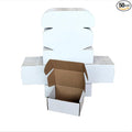 Shipping Boxes Corrugated Cardboard Mailer Boxes Literature Mailer for Packaging Small Business Craft Gifts Giving Products (White, 6x4x3)