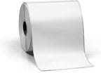 4" X 6" Direct Thermal Perforated Stickers Labels for Shipping Labels, Inventory, and Color Coding - Compatible with Zebra, Rollo, Godex and More (White, 1 Roll)