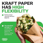 IDL Packaging Large Brown Kraft Paper Roll 24" x 1200 feet (14400 inches) - Natural Unbleached, Uncoated Kraft Paper - Perfect Packaging Wrapping Kraft Paper - Old-Fashioned Gift Wrapping Paper