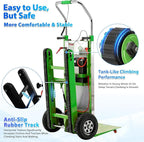 Electric Stair Climbing Hand Trucks Dolly Cart, 900lb Capacity Heavy Duty Stair Climber with Ropes, Carry Heavy Objects Up and Down Stairs Effortless for Furniture Logistics Warehouse, 1250W Motor
