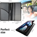 Car Registration and Insurance Holder, Leather Car Glove Box Organizer, Cool Car Accessories for ID, Driver's License Cards & Essential Document,business cards,Men&Women,Watercolor Horses