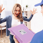 Fuxury Poly Mailers 14.5x19 Inch 50 Pcs, Waterproof Shipping Bags for Clothing, Strong Adhensive Shipping Envelopes for Small Business Suppliers, Self Seal Mailers Poly Bags Mailing Envelopes Purple