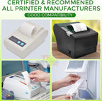(50 Rolls) 3 1/8" x 119' Thermal Paper, POS Receipt Paper for Retail Business Cash Register, Fits Most Credit Card Terminal