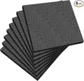 Frienda 8 Pcs Polyethylene Foam Sheet, 12 x 12 x 0.5 Inch Cuttable Packing Foam Pad Cushioning for Tool Box, Cases Craft Shipping Moving and Storage (Black)