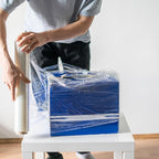 PSBM 128 Rolls 12 Inch x 2000 Feet 60 Gauge Stretch Film/Wrap, Heavy Duty Industrial Strength Clear Shrink Plastic Wrap for Moving, Packing, Shipping, Pallet Wrapping & Storage