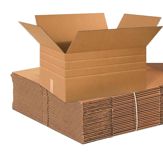 Box USA Shipping Boxes 24"L x 18"W x 12"H 10-Pack Multi-Depth Single Walled Corrugated Boxes for Shipping, Packaging, Moving, Storage Box for Home or Business, Strong Wholesale Bulk Boxes