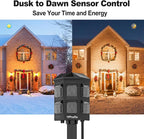 Outdoor Power Strip with 100FT Extension Cord, 100FT Remote Control, Dusk to Dawn Light Timer Waterproof, 6 Grounded Outlets for Yard, Pool and Garden, ETL Listed