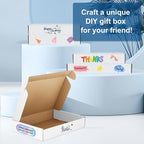 Famagic 50 Pack 4x4x2 Small Shipping Boxes - White Corrugated Cardboard Mailer Boxes for Small Business, Mailing Boxes for Packaging, Bulk
