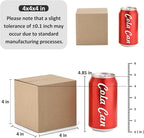 Eupako 4x4x4" Cardboard Box Mailers 25 Pack Brown Cube Corrugated Small Shipping Boxes for Mailing