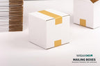 7x7x7 inch White Shipping Boxes, Corrugated Cardboard Small Boxes with Fragile Stickers for Business Mailing, Packing, Moving, Storage, 15 Pack