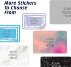 100 Custom Vinyl Stickers - Upload Your own Image, Text, Design, Logo - Personalized Logo Labels for Handmade, Packaging, Bottle, Jars, Candle, Brand Stickers (Lavender Swirls, 4x2)
