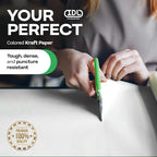 White Paper Roll 48" x 1200" (100 feet) - USA-Made Kraft Paper 50lb Thickness - 100% Recyclable Natural Craft Wrapping Material for Packing, Moving, Shipping & Crafts/Arts by IDL Packaging