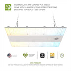 ASD LED Linear High Bay Light Fixture, Commercial Shop Lighting | 3CCT, Dimmable, Power Adjustable, DLC Premium, UL Listed | 100W 16000LM 3500-5000K 100-277V | Warehouse, Garage, Workshop Lamp | White