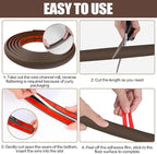 Floor Cord Cover Cable Cavity Self Adhesive Cord Hider Floor 10FT Floor Cable Management Power Cord Protector Floor Electric Cord Covers for Offices, Gym, Exhibitions (CoffeeBrown, 1.97" x 10')