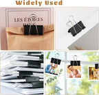 Large Heavy Duty Clips 2 Inch Black Extra Large Paper Clips Big Size Paper Clamps Metal Clips for Binder Clips Office and Home Supplies - 48 Pcs