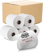 50 Rolls – 3 1/8" x 119' Thermal Receipt Paper Rolls | BPA Free | Compatible Paper for Clover Station, Epson POS Printers & Cash Registers