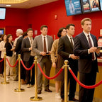 4 PCS Stanchions and Velvet Ropes, Gold Posts 5 Feet Crowd Control Barriers, Stainless Steel Poles for Red Carpet Themed Party Decoration (Golden)