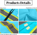 Safety Vest Reflective High Visibility with 5 Pockets ＆Zipper Class 2 Adult Unisex Construction Security Workwear