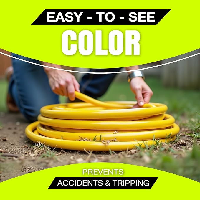 25ft Outdoor/Indoor Extension Cord 12/3 Gauge Extra Heavy Duty 3 Prong SJTW, Waterproof, ETL Listed, Flexible Cold-Resistant Long Power Cord,15A 125V 1875W, Yellow by LifeSupplyUSA
