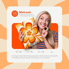 Metronic Poly Mailers 10x13 Inch 100pc Shipping Bags for Clothes,Strong Adhensive Shipping Envelopes for Small Business,Waterproof Mailers Poly Bags for Shipping,Packaging Mailing Bags Orange Flower