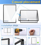 SWANCROWN Enclosed Bulletin Boards Magnetic Glass Covered Notice Information Cabinet with Aluminum Frame 38x28inch (9xA4)
