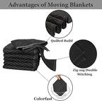 Moving Blanket 40x 72" Moving Pads for Furniture Protection Quilted Packing Shipping Blankets for Furniture Moving Supplies (3 Pack)