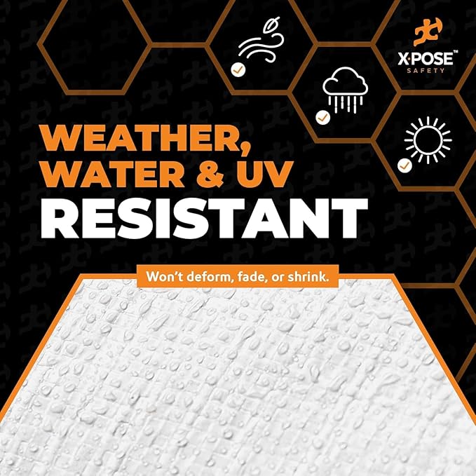 Heavy Duty White Poly Tarp 15' X 20' - Bulk Half Pallet (60 Pack) - Multipurpose Protective Cover - Durable, Weather Proof & Tear Resistant - 12 Mil Thick Polyethylene - by Xpose Safety